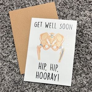 Get Well Soon Card with Hip Design